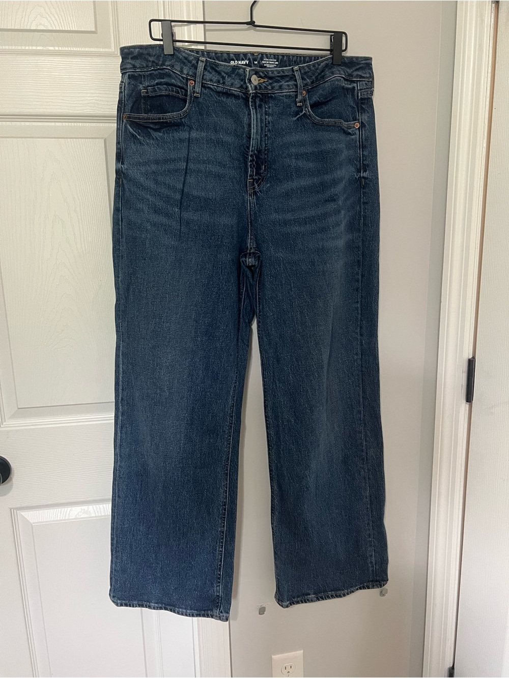 Old Navy Women’s Dark Indigo Relaxed Wide Leg Jeans